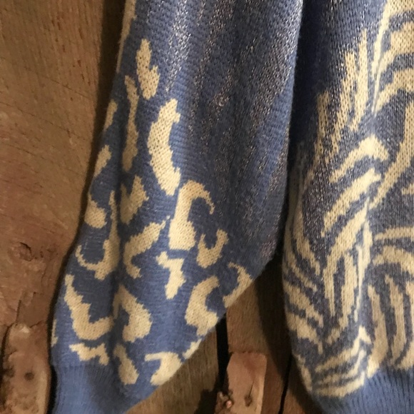 Great Vintage Sweater cream and lavender M/LG🎈 - Picture 8 of 8